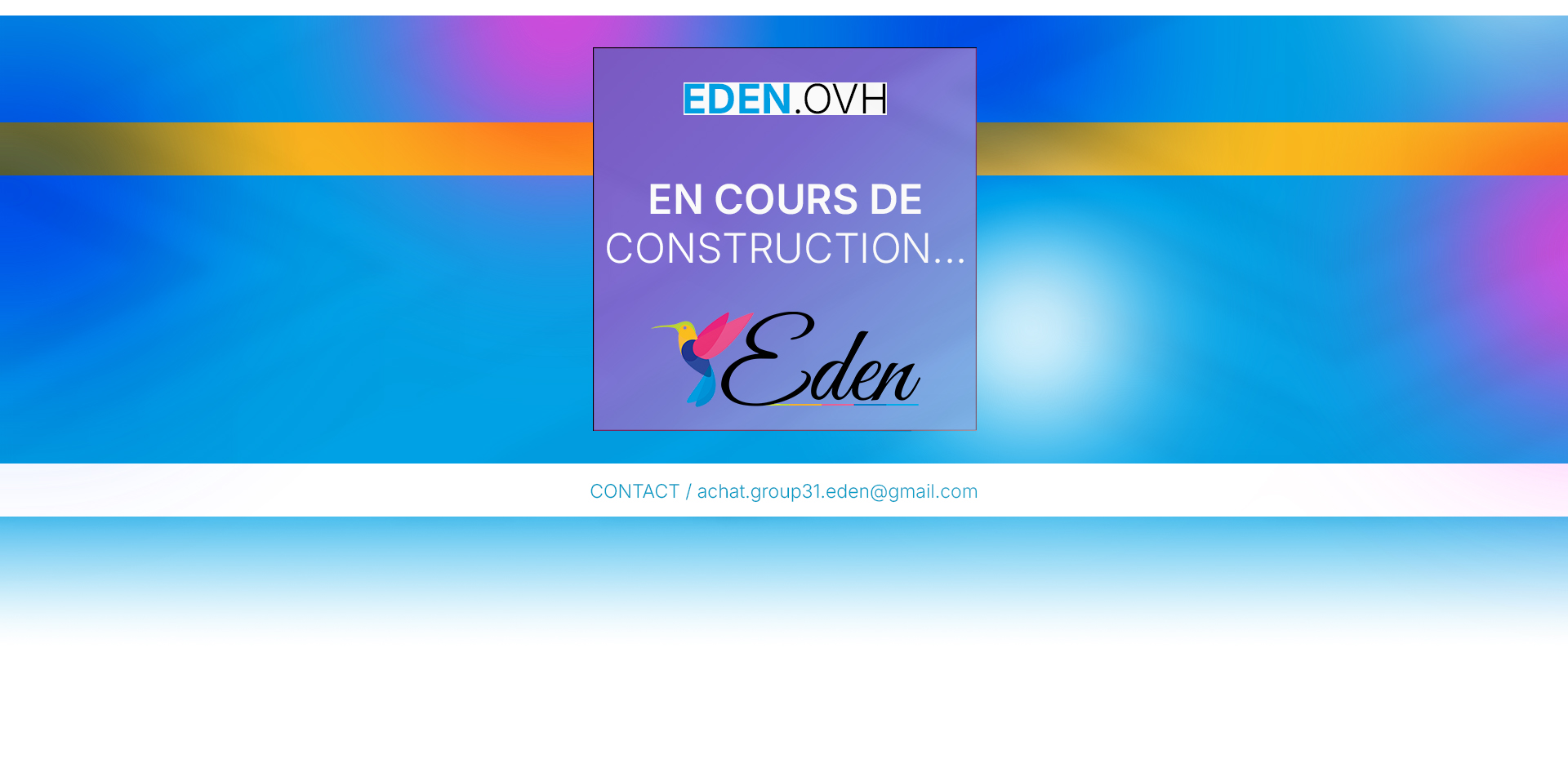 Eden application en construction